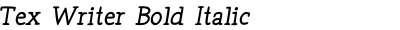 Tex Writer Bold Italic